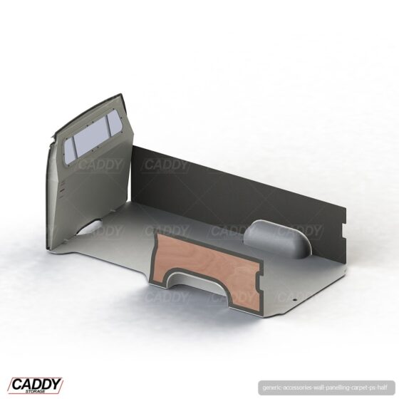 Volkswagen Caddy SWB (02/2005 - 03/2021) 6mm Hard Wood Panelling Covered With Carpet - Image 2