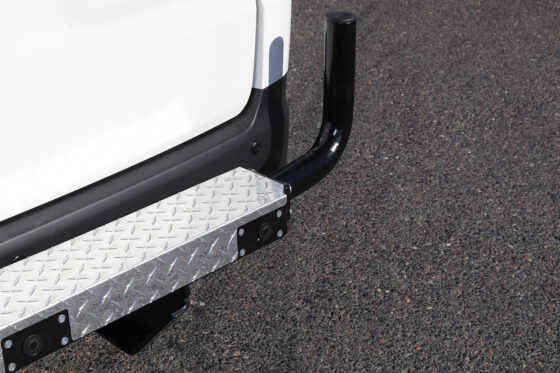 To Suit Toyota Hiace LWB & SLWB (05/2019+) - Slimline - Black Cowhorn Tail Light Protection - Rear Step/ Tow Bar - Image 10