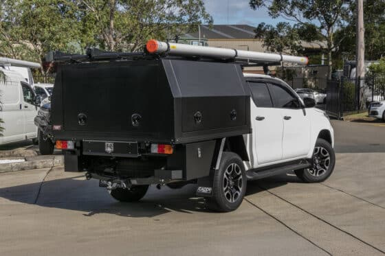 Dual Cab Service Body - 1820mm W / 860mm H - Black Ripple - Image 2