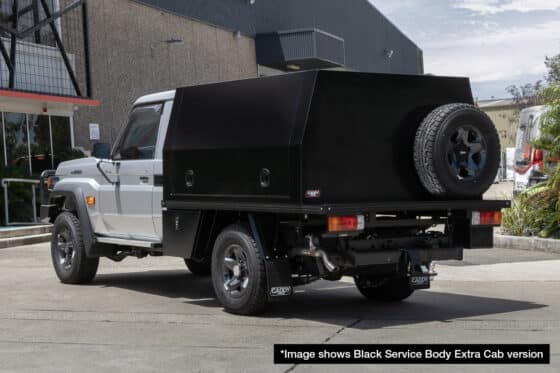 Dual Cab Service Body - 1820mm W / 1000mm H - Black Ripple - Image 2