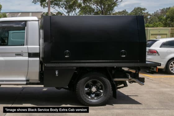 Dual Cab Service Body - 1820mm W / 1000mm H - Black Ripple - Image 3