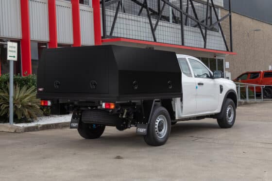 Extra Cab Service Body - 1900mm W / 860mm H - Black Ripple - Image 2
