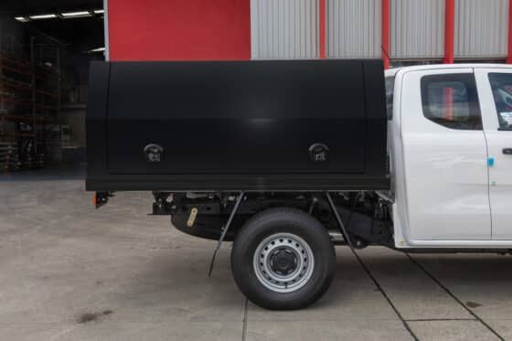 Extra Cab Service Body - 1900mm W / 860mm H - Black Ripple - Image 3