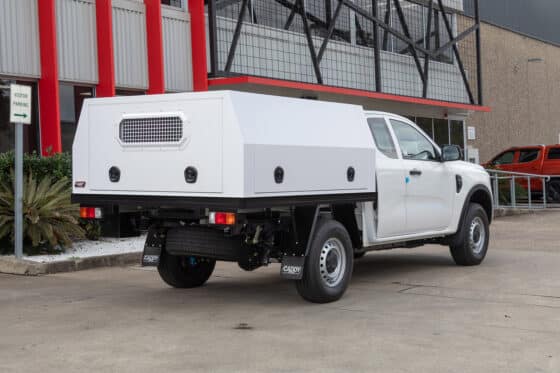 Extra Cab Service Body - 1900mm W / 860mm H - White Ripple - Image 2