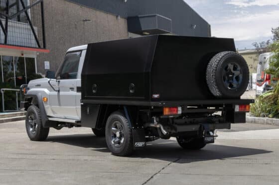 Extra Cab Service Body - 1820mm W / 1000mm H - Black Ripple - Image 2