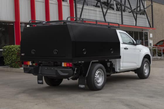 Single Cab Service Body - 1820mm W / 860mm H - Black Ripple - Image 2