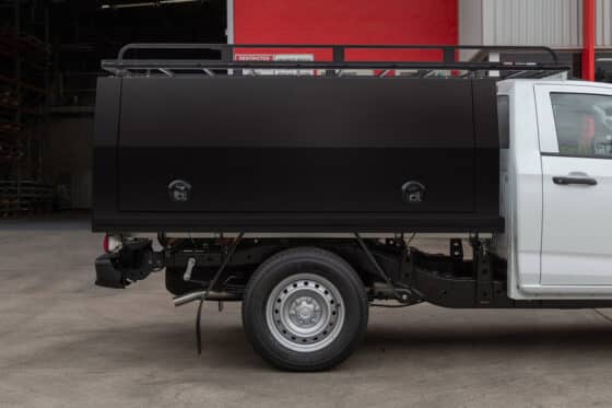 Single Cab Service Body - 1820mm W / 860mm H - Black Ripple - Image 3