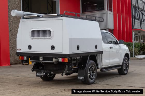 Single Cab Service Body - 1820mm W / 1000mm H - White Ripple - Image 2