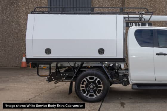 Single Cab Service Body - 1820mm W / 1000mm H - White Ripple - Image 3