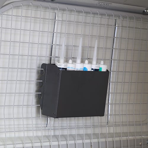 Bin Holder for Cargo Barriers and Wall Panels